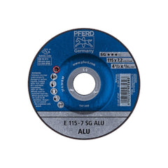 Pferd 61301 Type 27 SG Depressed Center Grinding Wheel 4-1/2 in Diameter 1/4 in Thickness 7/8 Arbor 24 Grit