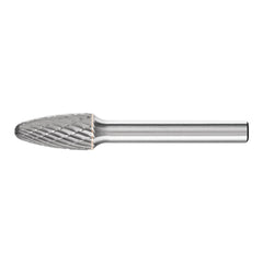 PFERD 24702 Universal Line Premium Grade Carbide Burr Radius End Tree Radius SF Head 3/8 inch Diameter Head 3/4 inch Length of Cut