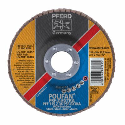 Pferd 60458 Polifan PSF Z-EXTRA Flap Disc 40 Grit 4-1/2 Inch 7/8 Inch Center Hole