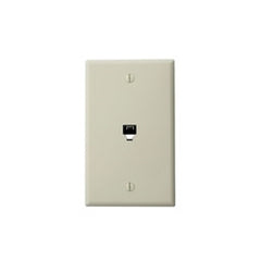 Leviton 40249-T Wall Plate Telephone 6-Position 4-Conductor Light Almond