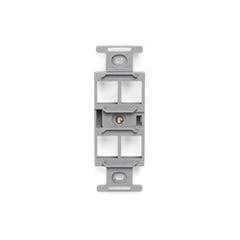 Leviton 41087-QGP QuickPort Duplex Type 106 Insert, 4-Port, Grey