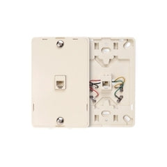 Leviton 40214-T Wall Jack Screw Terminal 6P4C Light Almond