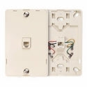 Leviton 40214-T Wall Jack Screw Terminal 6P4C Light Almond