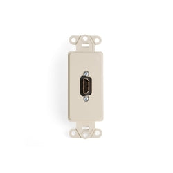 Leviton 41647-I Decora Insert with HDMI Feedthrough Connector, Single Gang, Ivory