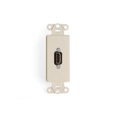 Leviton 41647-I Decora Insert with HDMI Feedthrough Connector, Single Gang, Ivory