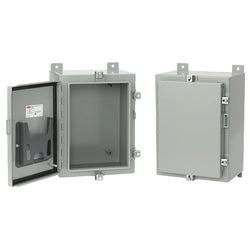 HOFFMAN A16H16ALP Continuous Hinge Wall-Mount Enclosure with Clamps Type 4 16 H x 16 W x 6 D