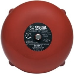 System Sensor SSV120-6 Alarm Bell 120VAC 6 Inch Diameter High Decibel Red