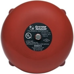 System Sensor SSV120-6 Alarm Bell 120VAC 6 Inch Diameter High Decibel Red