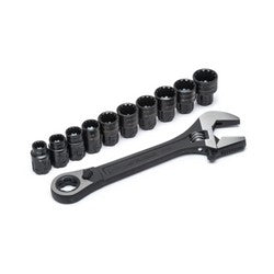 Apex Tool Group CPTAW8 X6 - Pass-Thru Adjustable Wrench Set Power Set - 11 Piece