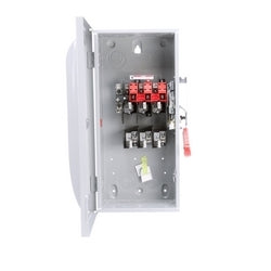 Siemens HF323N Safety Switch, Heavy Duty, Fused, 240 Volt AC, 100A, 7-1/2 HP at 1 Phase, 15 HP at 3 Phase, 3 Pole, 3 Fuse, 4 Wire, NEMA 1, Steel, For Indoor