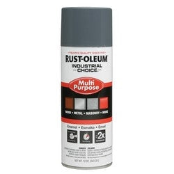 Rustoleum 1686830 Industrial Choice 1600 System Multi-purpose Enamel Spray Universal Gray 12 Oz Spray