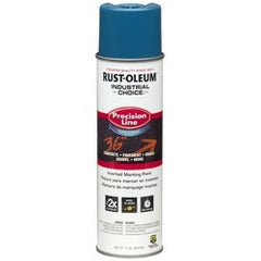 RUSTOLEUM 203031 Industrial Choice M1800 System Water-based Precision Line Marking Paint APWA Caution Blue 16 Oz Spray