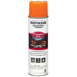 Rust-Oleum 203036 Industrial Choice M1800 System Water-based Precision Line Marking Paint Fluorescent Orange 16 Oz Spray