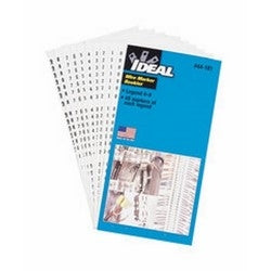 IDEAL 44-101 Wire Marker Booklet 1-1/2in x 1/4in with Legend 0-9