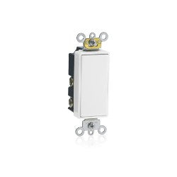 Leviton 5657-2W Decora Plus Rocker Double-Throw Ctr-OFF Momentary Contact Single-Pole AC Quiet Switch 120/277 Volt