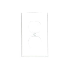 Leviton 80703-W 1-Gang Duplex Device Receptacle Wallplate, Standard Size