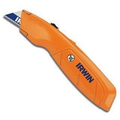 IRWIN 2082300 Retractable Utility Knife, Orange, With 3 Blue Blade