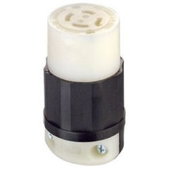 Leviton 2433 20 Amp, 480 Volt 3-Phase, NEMA L16-20R, 3P, 4W, Locking Connector, Industrial Grade, Grounding