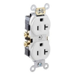 Leviton CR20-W 20 Amp 125 Volt NEMA 5-20R Duplex Receptacle White