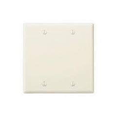 Leviton 78025 2-Gang No Device Blank Wallplate Standard Size Thermoset Box Mount Light Almond