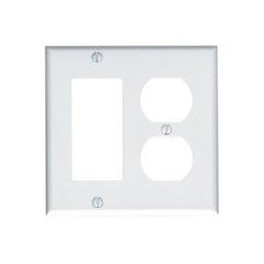 Leviton 84455-40 Combination Wallplate 2 Gang Standard Size 302 Stainless Steel