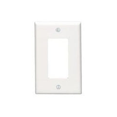 Leviton 80601-W 1-Gang Decora Wallplate Midway Size