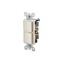 Leviton 5634-I 15 Amp 120/277 Volt AC Combination Switch Ivory