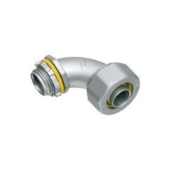 Arlington LT9050 Liquid Tight Conduit Connector, 1/2 in Trade, 90 deg, Die Cast Zinc