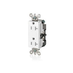 Leviton TDR20-W 20 Amp 125 Volt Tamper Resistant Duplex Receptacle