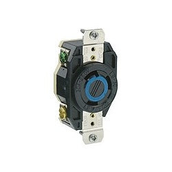 Leviton 2620 Locking Receptacle, 30 Amp, 250 Volt, Flush Mounting, V-0-MAX - Black