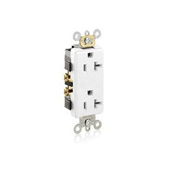 Leviton 16342-W Decora Plus Duplex Receptacle 20 Amp 125 Volt NEMA 5-20R