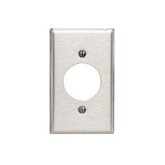 Leviton 84028 1-Gang Wallplate Stainless Steel Flush Mount 2.15 Inch Hole