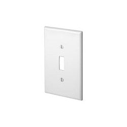 Leviton PJ1-W 1-Gang Toggle Switch Wallplate, Midway Size, White