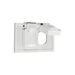 Leviton 4976-GY 1-gang Duplex Device Wallplate Cover Weather-resistant Thermoplastic Horizontal