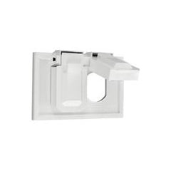 Leviton 4976-GY 1-gang Duplex Device Wallplate Cover Weather-resistant Thermoplastic Horizontal