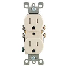 Leviton T5320-T 15A 125V Duplex Receptacle, Tamper Resistant, Light Almond