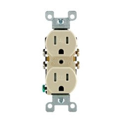 Leviton T5320-I Duplex Receptacle 15A 125V NEMA 5-15R 2008 NEC Compliant