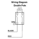 Leviton 1222-2W Double-Pole Self Grounding Toggle Switch 20 Amp 120/277 Volt