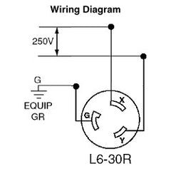 Leviton C2623 Locking Connector 30 Amp 250 Volt NEMA L6-30R 2P 3W