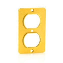 Leviton 3051-Y Cover Plate, Standard, Single, Gang, Thermoplastic, Duplex Receptacle, Yellow