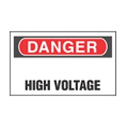 Panduit PLD-43 Electrical Label in Dispenser, 1 in X 1 1/2 in, DANGER HIGH VOLTAGE