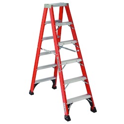 Louisville Ladder FM1406HD 6-Foot Fiberglass Step Ladder Type IAA 375-Pound Load Capacity