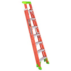 Louisville Ladder FXS1508 8-Foot Fiberglass Cross Step Ladder, Type IA, 300-pound Load Capacity