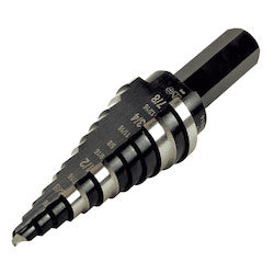 Klein Tools KTSB14 Step Drill Bit #14 Double-Fluted 3/16 to 7/8-Inch