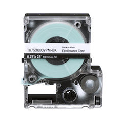 Panduit T075X000YKM-BK Continuous Tape Black/Clear 0.75