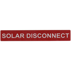 HellermannTyton 596-00246 Solar Label, Reflective, SOLAR DISCONNECT, 6.5 x 1, Red, 50/pkg