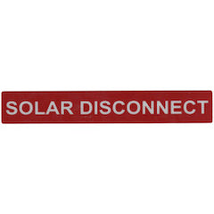 HellermannTyton 596-00246 Solar Label, Reflective, SOLAR DISCONNECT, 6.5 x 1, Red, 50/pkg