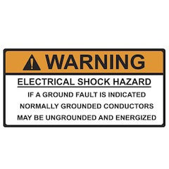 HellermannTyton 596-00498 Solar Label Warning Grounded Conductors Energized 4.125 x 2 Inch Replacement MPN