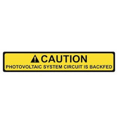 HellermannTyton 596-00587 Solar Label, 2017 Code, Caution Photovoltaic System Backfed 4.12 x 0.75 Inch Replacement MPN