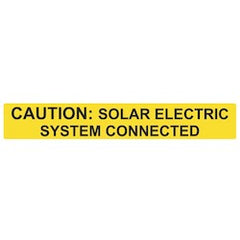 HellermannTyton 596-00613 Solar Label Reflective CAUTION SOLAR ELECTRIC SYSTEM CONNECTED 6.5 x 1 Roll